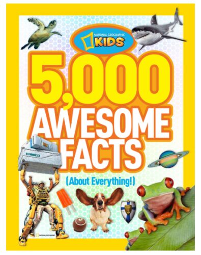 this is an image of a 5,000 Awesome Facts books for young ladies.